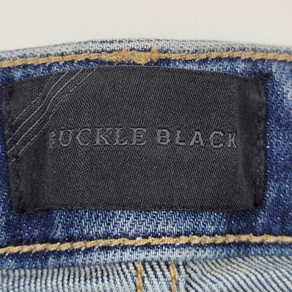 Buckle Black Fit No. 53 Straight Jean Women 24x34 Blue excellent Distressed - Picture 8 of 11